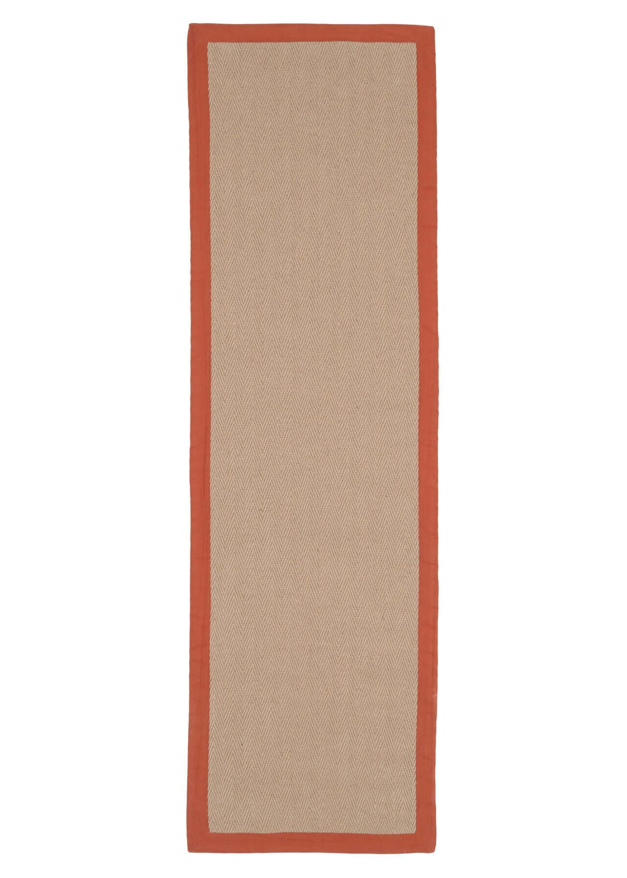 Terracotta Border Jute Rug
