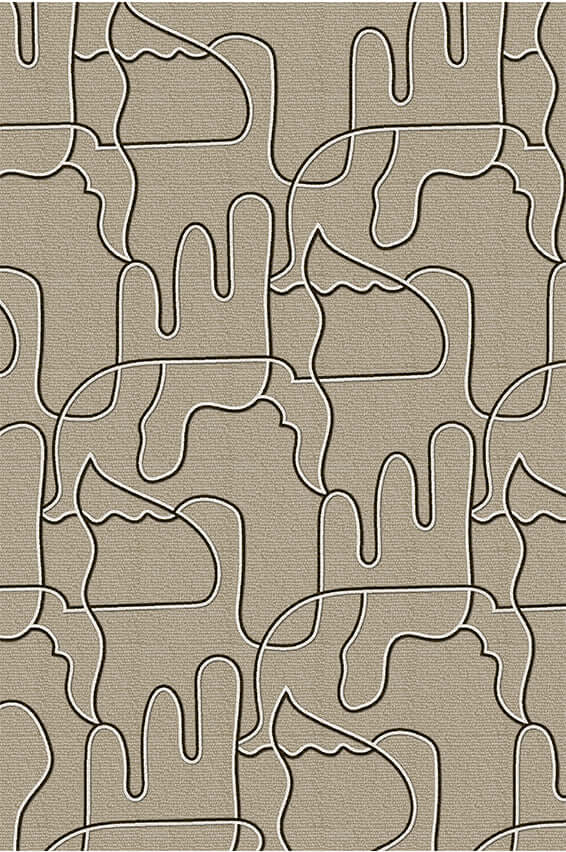 Embro Line Textured Wool Rug