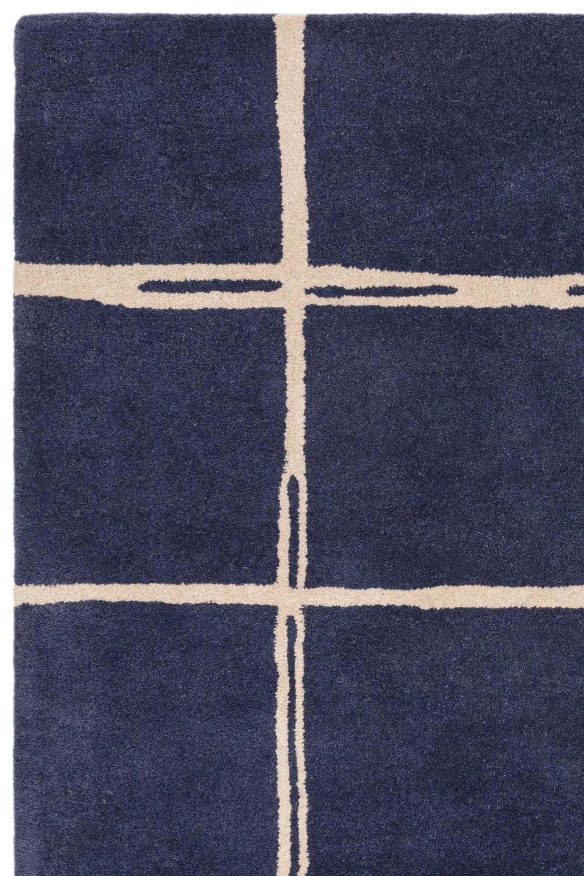 Nordic Blue Hand-Tufted Rug: Minimalist Elegance